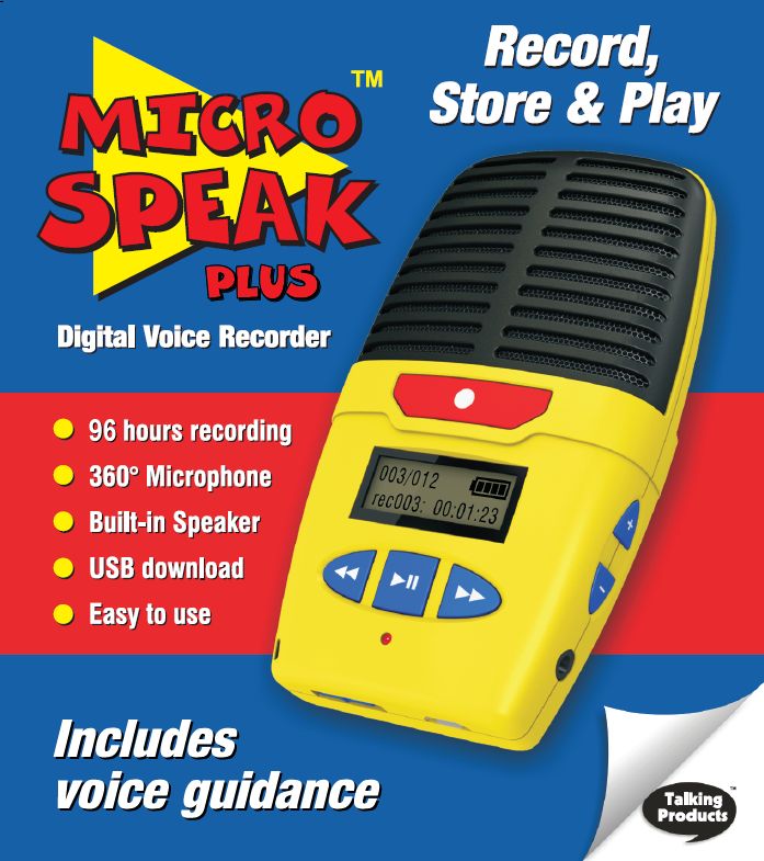 Micro-Speak Plus 8GB Talking Digital Voice Recorder