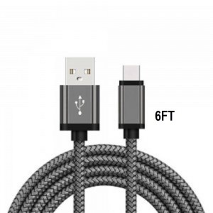 6ft Heavy Duty USB C to USB 3.0 Tangle Free Braided Cable